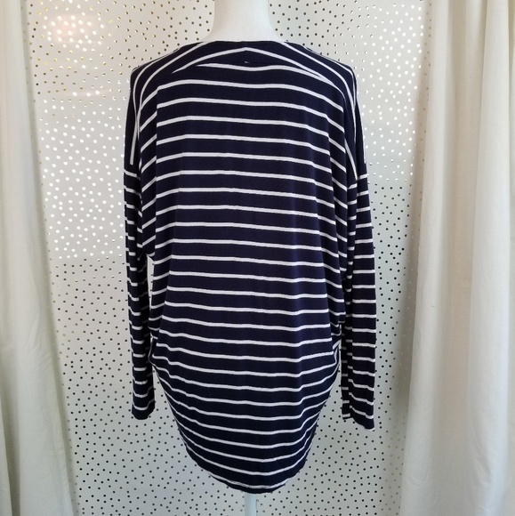 Francesca's Alya Striped Criss Cross Neck Top - Picture 4 of 6